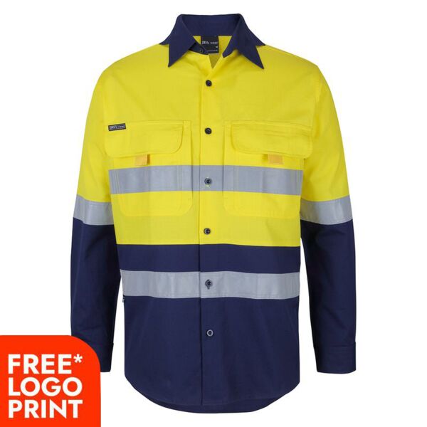 Mens Hi Vis (D+N) Ripstop Long Sleeve Fishing Shirt Thumbnail