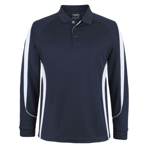 Mens Podium Long Sleeve Bell Polo Thumbnail
