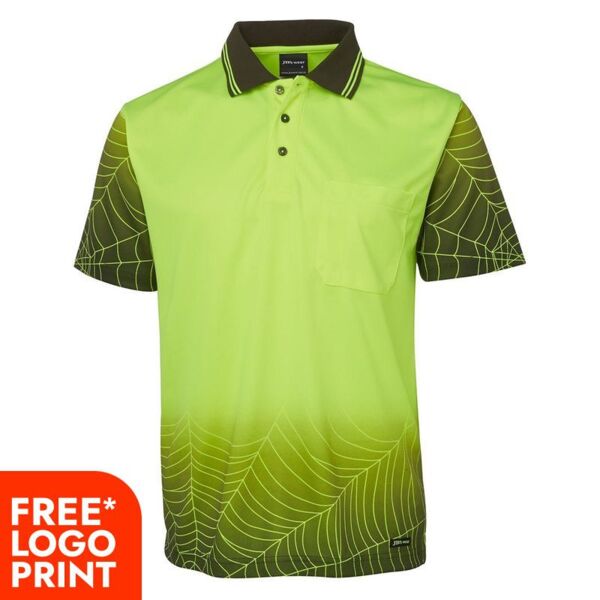 Mens Hi Vis Short Sleeve Web Polo Thumbnail