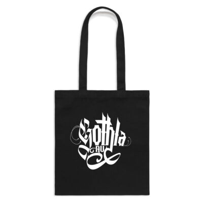 Gothla White Logo Tote Bag  Thumbnail