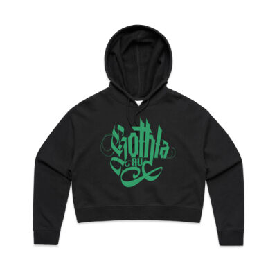 Gothla Green Logo Crop Hoodie  Thumbnail